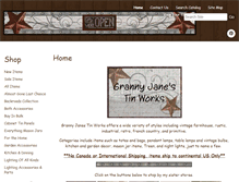 Tablet Screenshot of grannyjanestinworks.com